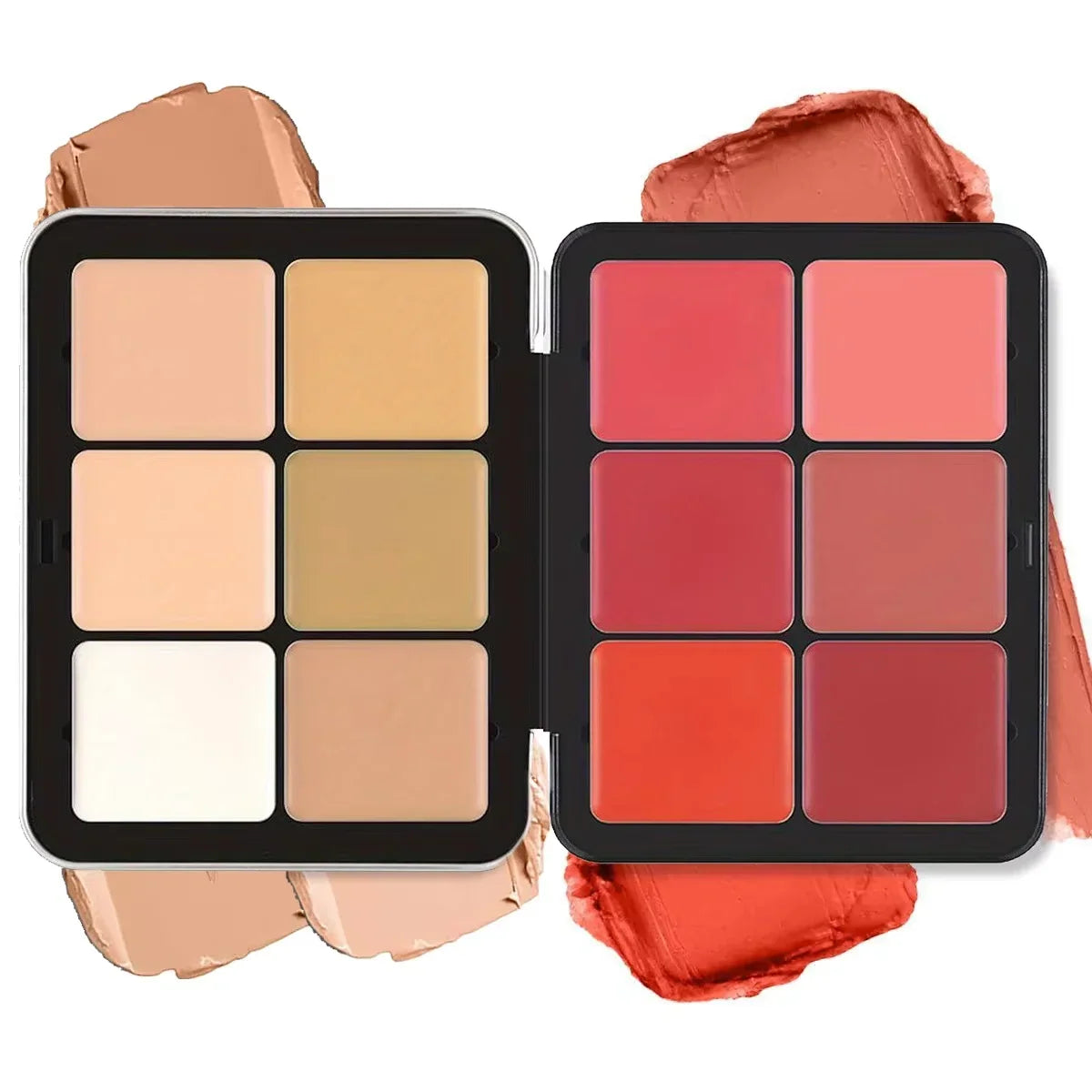 12-color iron box concealer blush palette by Silcy Skin with cream matte highlights and contour on Tampa Home & Garden Store