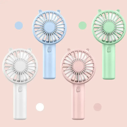 Portable Hand Fan | Mini Handheld Fan with 3-Speed Airflow Control | USB Rechargeable for On-the-Go Comfort