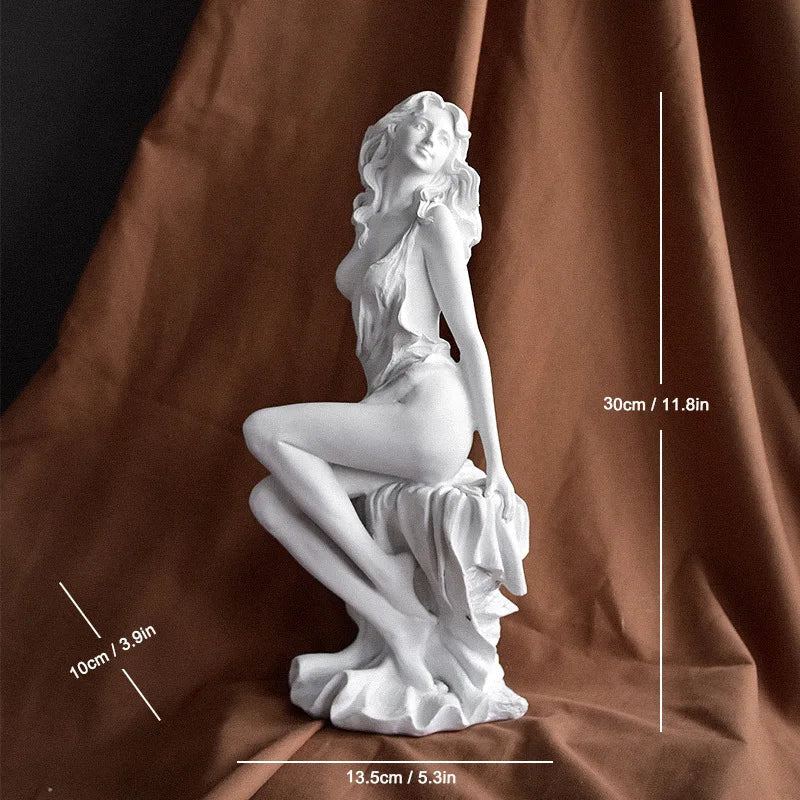 Venus Emerging Goddess resin sculpture, white, classical statue, Perfecsy decor on Tampa Home & Garden Store