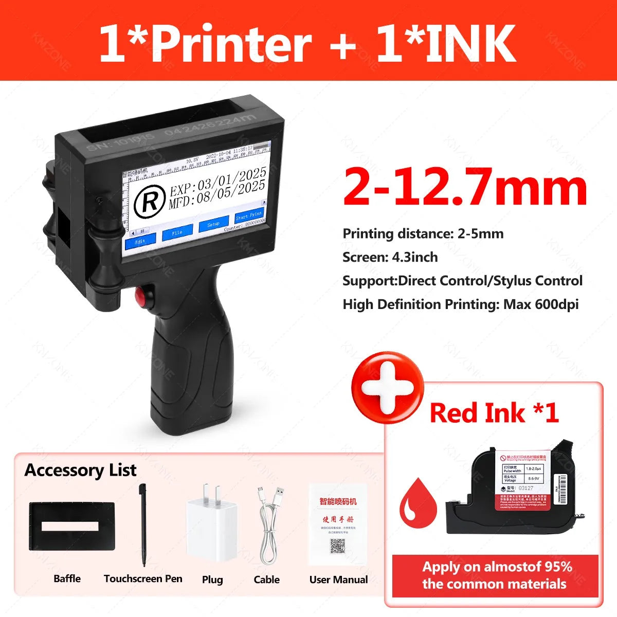 Portable Handheld Inkjet Printer with Touch Screen, black unit by UpTrend Deals on Tampa Home & Garden Store