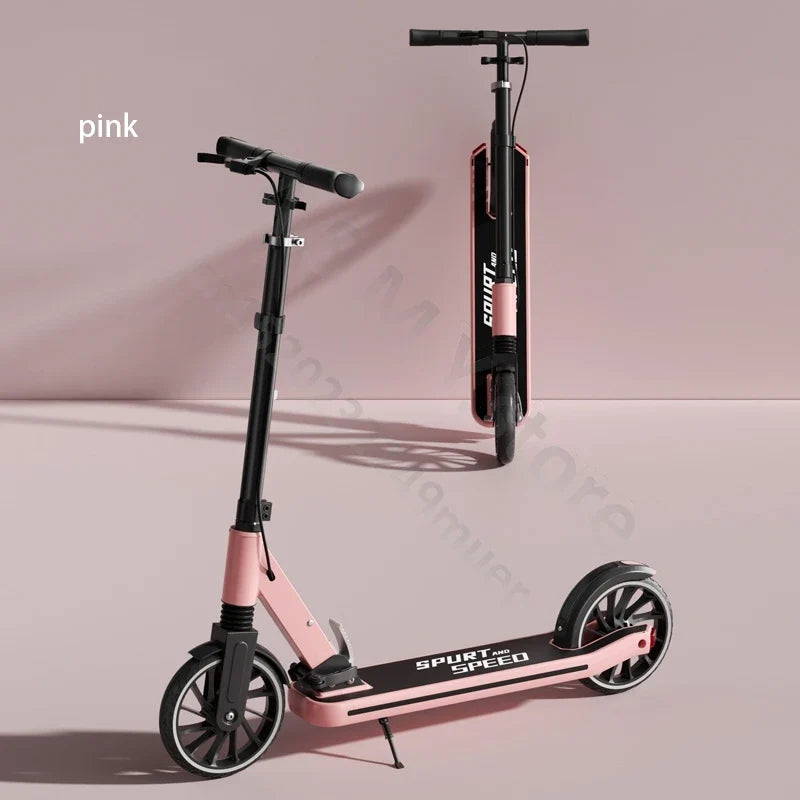 Foldable kick scooter pink and black, UpTrend Deals 2-wheel scooter for kids and adults on Tampa Home & Garden Store