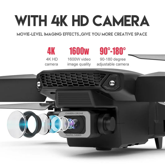 4K WiFi FPV Drone Foldable Quadcopter HD Camera Altitude Hold RC - Tampa Home & Garden Store