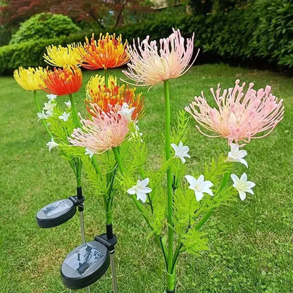 2pc solar Bian flower LED garden lights Perfecsy outdoor waterproof lawn lamps with blooms on Tampa Home & Garden Store