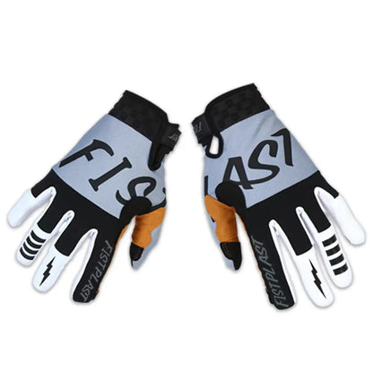 Six-color windproof anti-slip touch-screen motorcycle gloves pair by BikerZoneZ, gray fingertips on Tampa Home & Garden Store