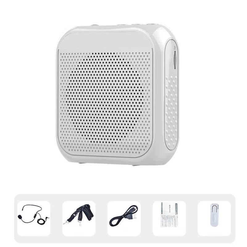 UpTrend portable white classroom mic amplifier with perforated front grille and 5 accessories on Tampa Home & Garden Store