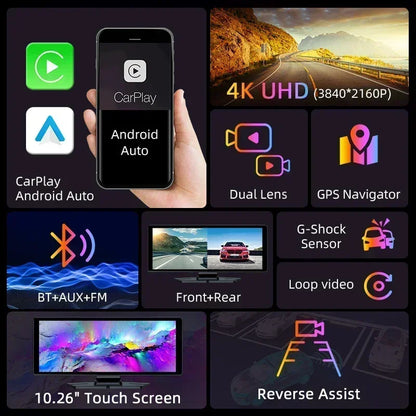 UpTrend Deals 10.26-inch CarPlay wireless car stereo with Android Auto Front+Rear on Tampa Home & Garden Store