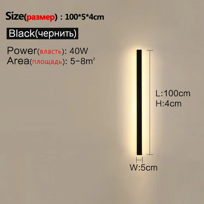 Modern Waterproof Led Wall Light For Outdoor
