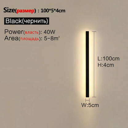 Modern Waterproof Led Wall Light For Outdoor