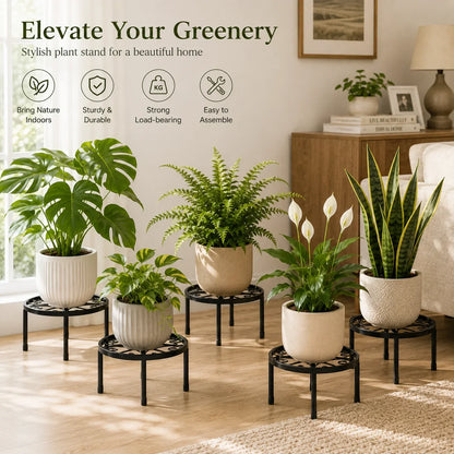 Heavy Duty Round Metal Plant Stand for the Home