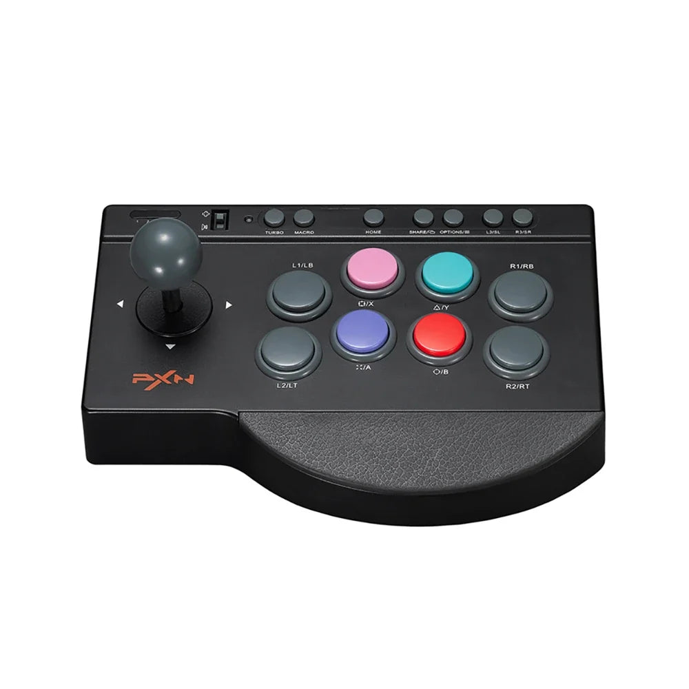 PXN 0082 wired arcade joystick with black body gray joystick and multicolor buttons on Tampa Home & Garden Store