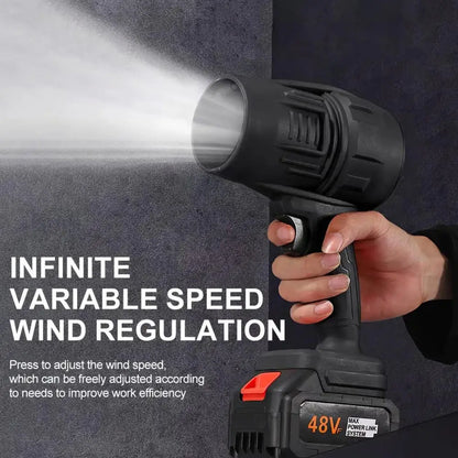 UpTrend Deals cordless mini air blower handheld jet fan, 48V, black with red trigger on Tampa Home & Garden Store