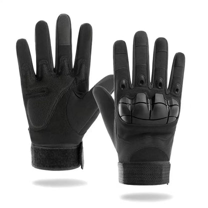 Tactical Sports Gloves Touch Design black knuckle-protected BikerZoneZ with Velcro wrist strap on Tampa Home & Garden Store