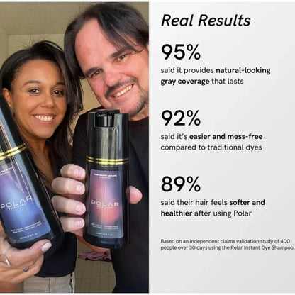 3-in-1 hair dye shampoo bottles with dark purple gradient packaging, 2-pack POLAR branding on Tampa Home & Garden Store