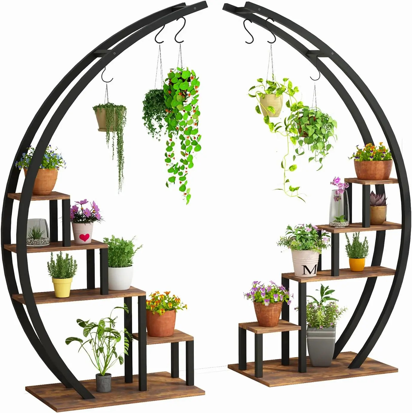 5 Tier Metal Plant Stand for Home and Garden