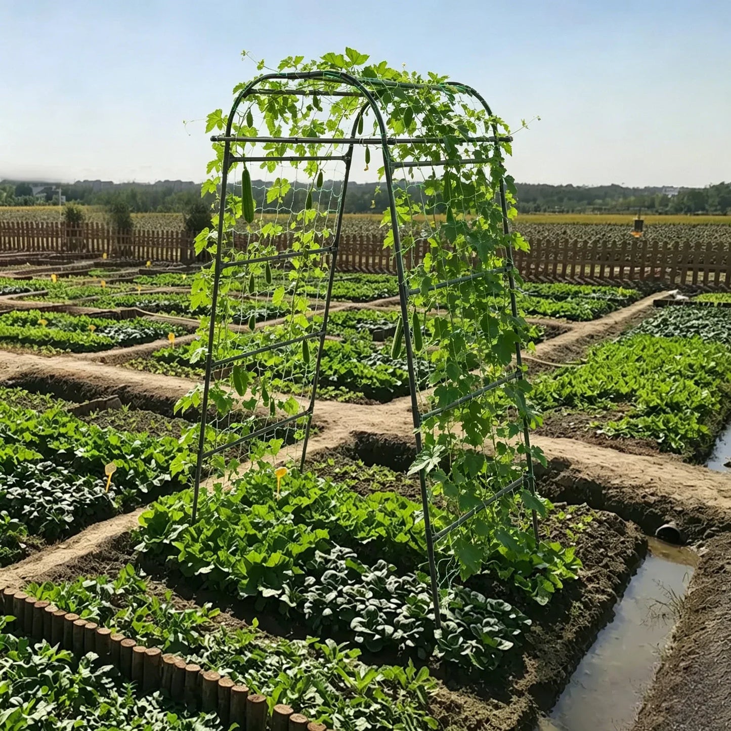 Steel Garden Arch and Climbing Plant Trellis
