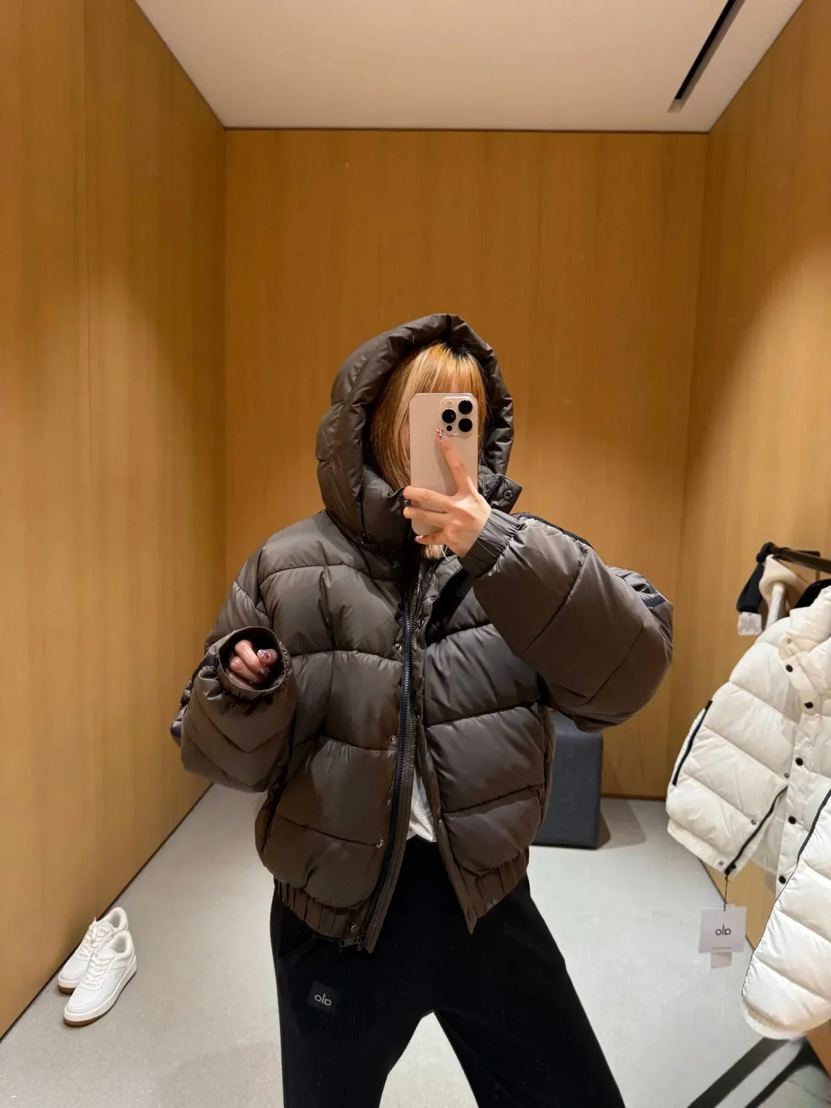 White Winter Jacket for Women hooded thick warm padded coat UpTrend Deals quilted puffer on Tampa Home & Garden Store