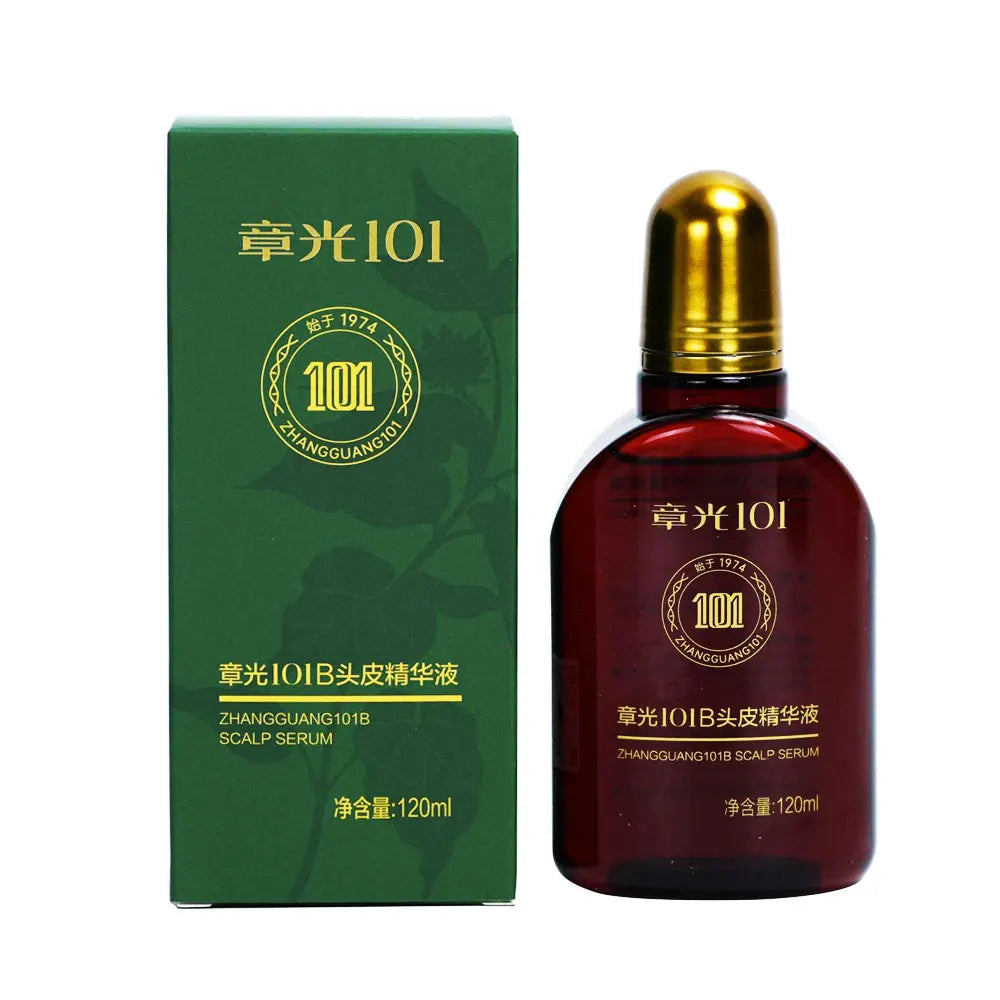 Zhangguang 101B scalp serum bottle and green box set, 120ml, gold logo, Silcy Skin on Tampa Home & Garden Store