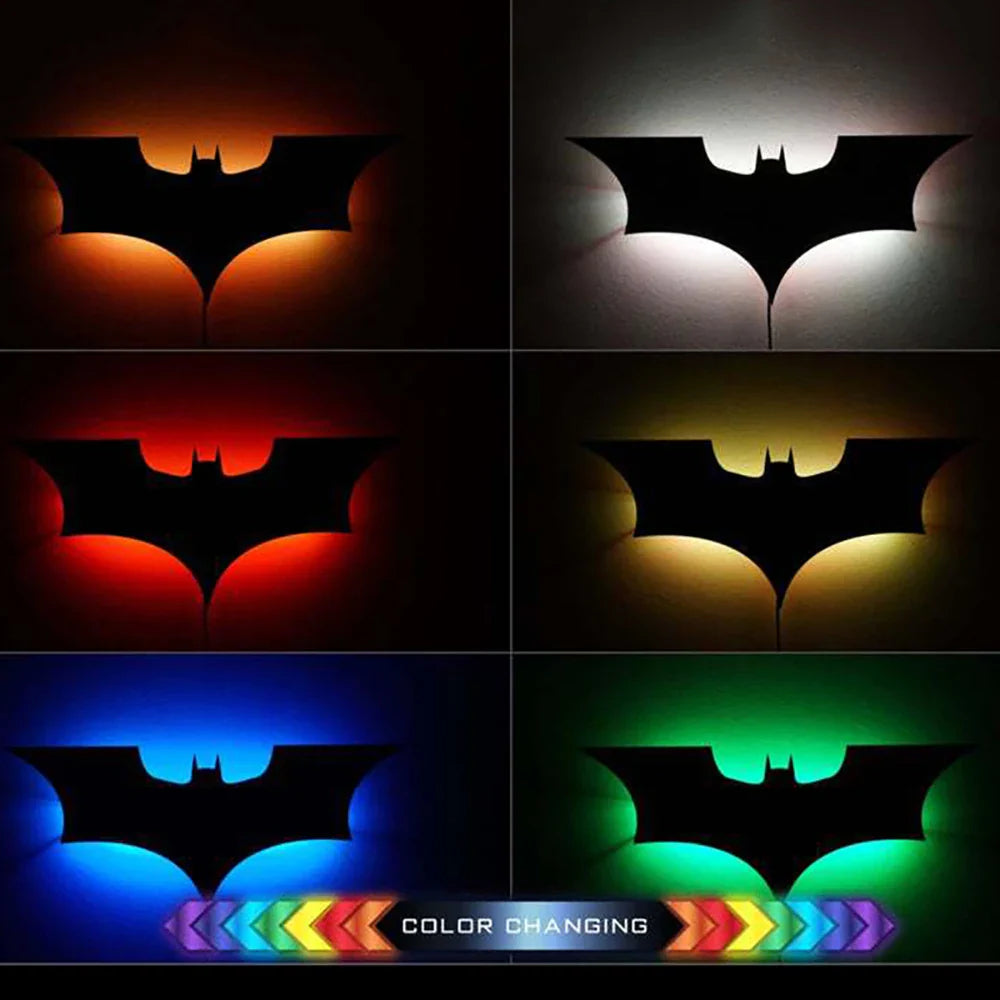 Modern Wooden Wall Lamp Remote 16-Color LED Decorative Night Light 2M Cable