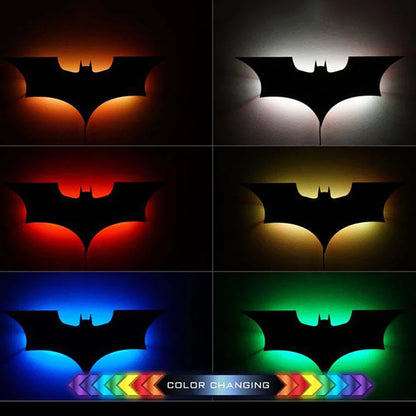 Modern Wooden Wall Lamp Remote 16-Color LED Decorative Night Light 2M Cable