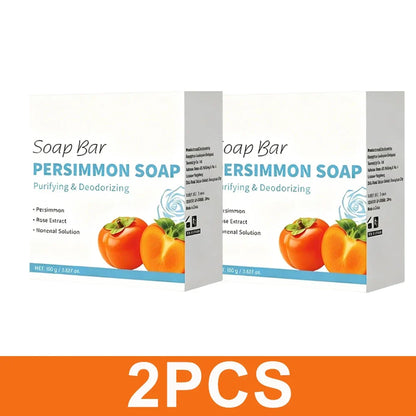 Persimmon Soap Bar by Silcy Skin, 2-pack, purifying deodorizing with rose scent on Tampa Home & Garden Store