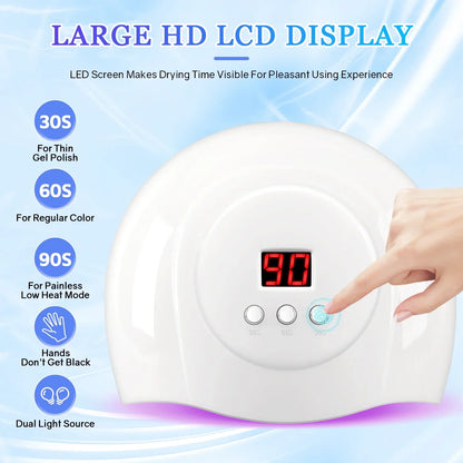 72W UV LED Nail Lamp With a Quick Dry Sensor