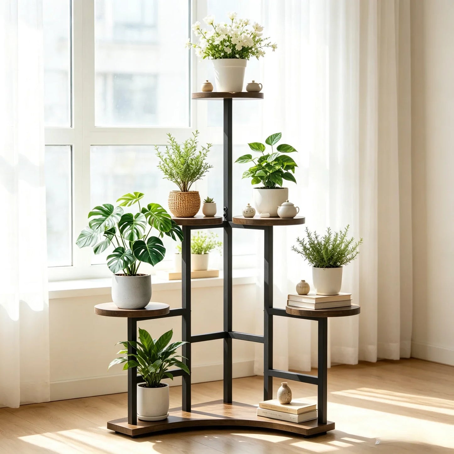 Five Tier Corner Plant Stand and Rack for Balcony