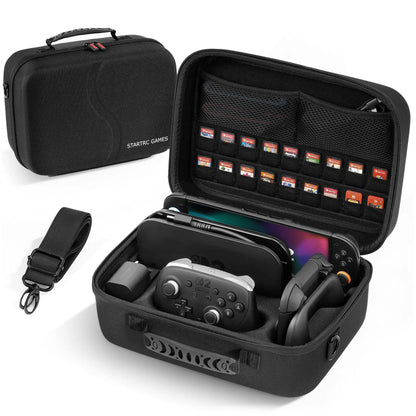 Black Nintendo Switch 2 travel case hard shell with cartridge slots FLIPSTYLEZLLC on Tampa Home & Garden Store