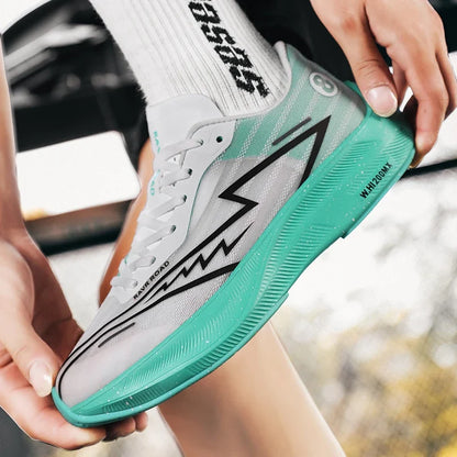 Training Shoes EstaliosFit, breathable mesh cross-training athletic shoes in white teal on Tampa Home & Garden Store