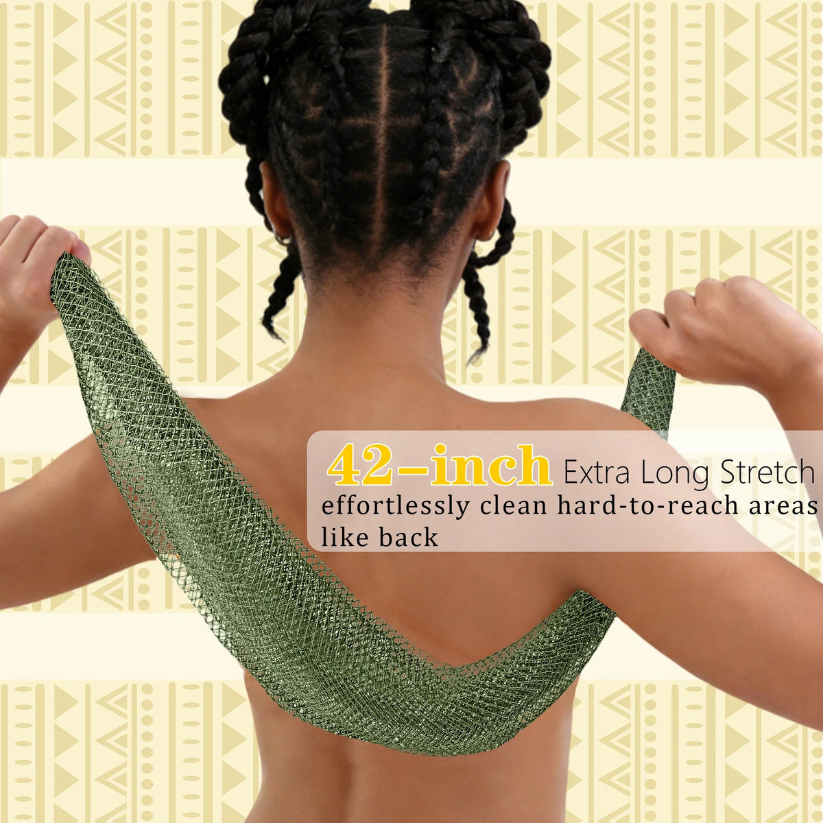 PeaKalo Authentic African net sponge 2Pcs green mesh exfoliating loofah by Silcy Skin on Tampa Home & Garden Store