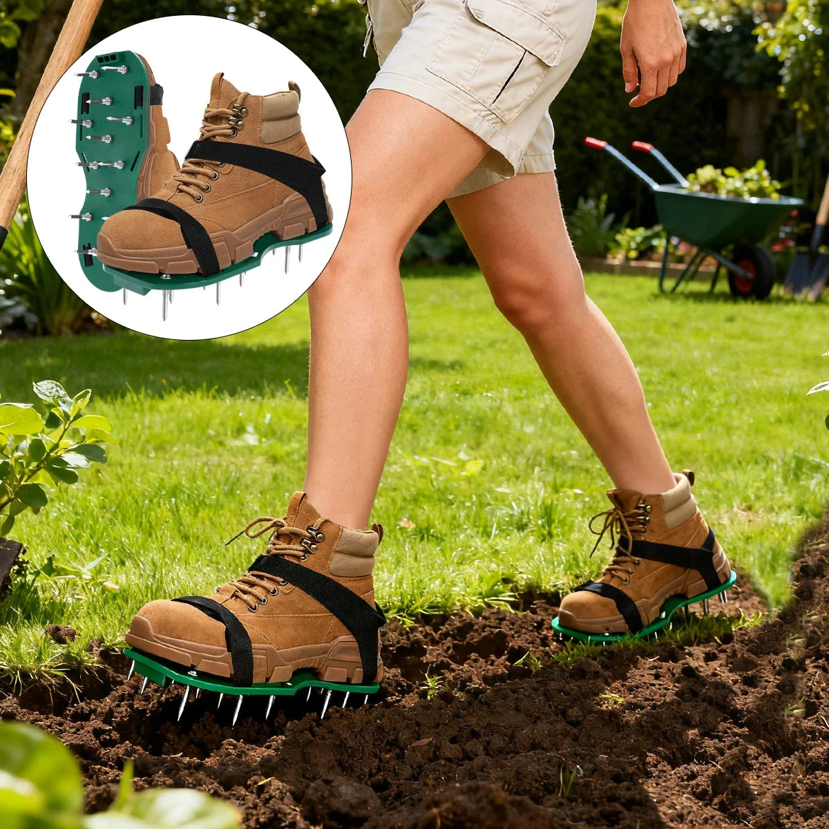 Adjustable Lawn Aerator Shoes and Spike Kit