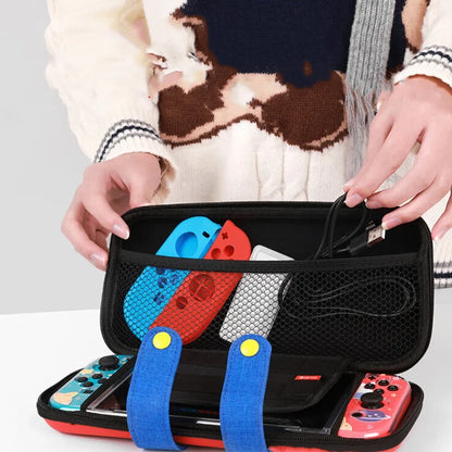 Nintendo Switch carrying case with blue handles and Joy-Cons pocket on Tampa Home & Garden Store