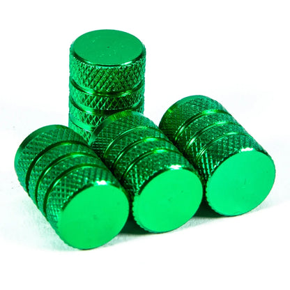 Green aluminum valve stem caps, 4-pack by BikerZoneZ valvecaps for vehicle tire accessories on Tampa Home & Garden Store