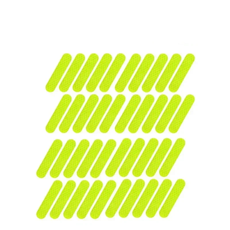 All Gear Reflective Stickers by BikerZoneZ neon yellow pill-shaped strips for night safety on Tampa Home & Garden Store