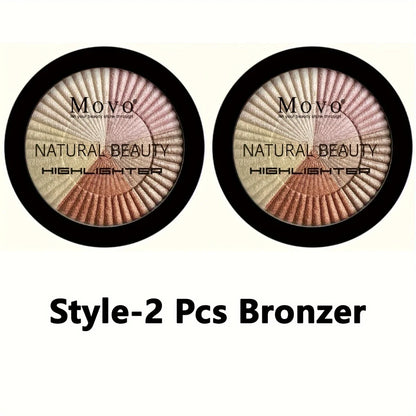 2pcs Move Natural Beauty highlighter palettes with pearly shimmering shades in round black cases on Tampa Home & Garden Store