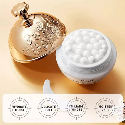 Silcy Skin Korean face cream with pearl beads, gold ornate lid, collagen caviar formula on Tampa Home & Garden Store