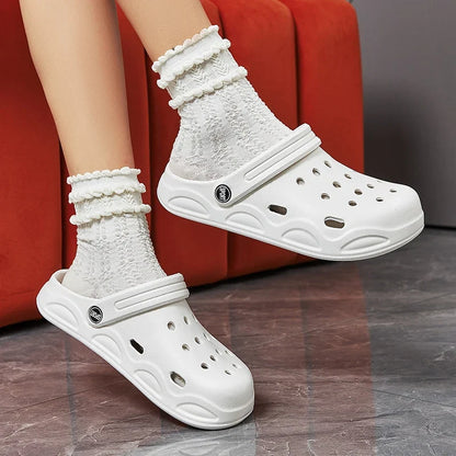 Lightweight Women Clogs and Beach Sandals White