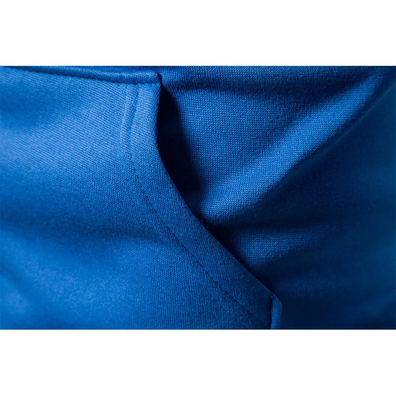 Men's zip up hoodie blue fabric close-up pocket seam UpTrend Deals on Tampa Home & Garden Store