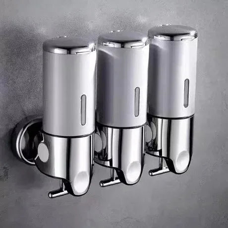 Wall mounted 3-tube shampoo and soap dispenser set in chrome finish, UpTrend Deals on Tampa Home & Garden Store