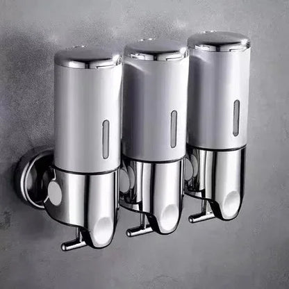 Wall mounted 3-tube shampoo and soap dispenser set in chrome finish, UpTrend Deals on Tampa Home & Garden Store
