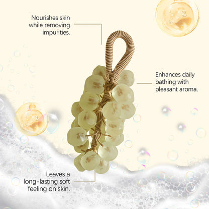 Grape hand soap by Silcy Skin with natural grape cluster rope detail on Tampa Home & Garden Store