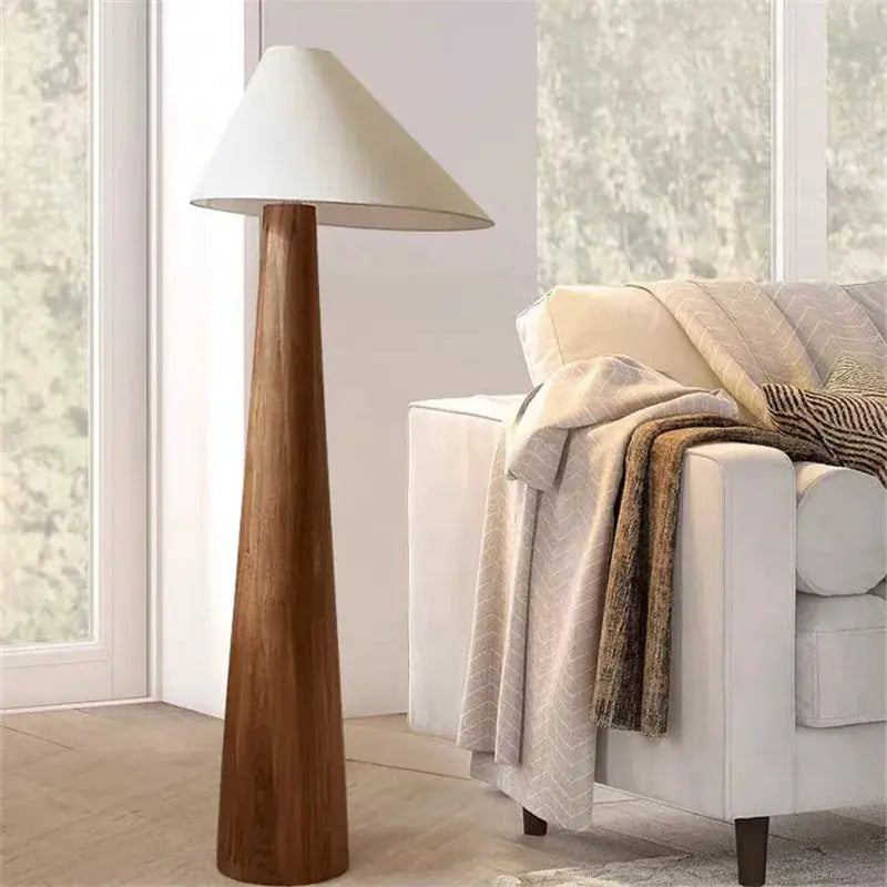 DecorBites Japanese Wooden Floor Lamp for Bedroom