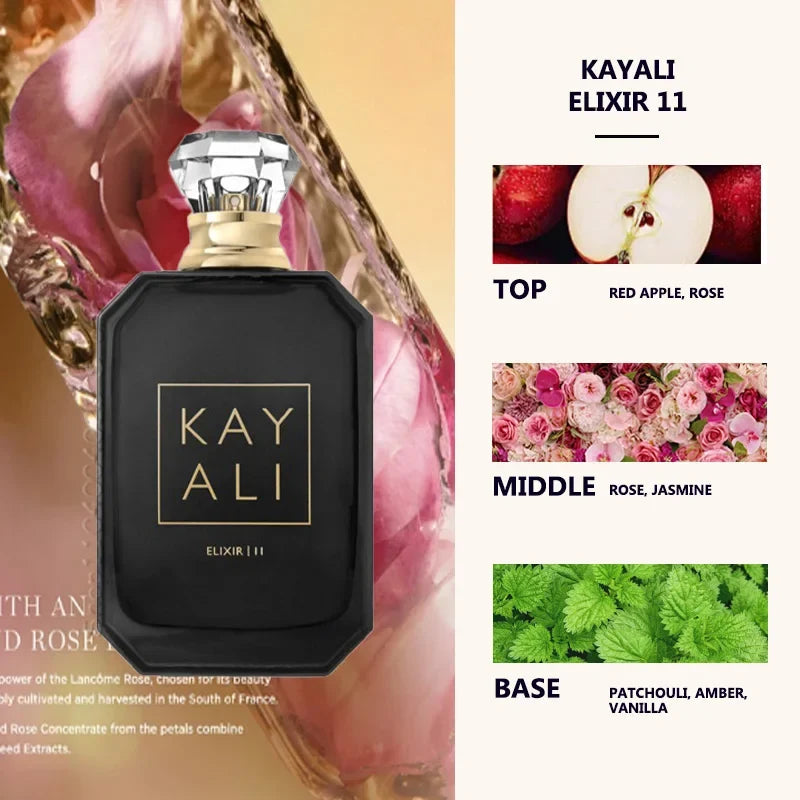 KAYALI Elixir 11 perfume bottle in matte black glass with crystal cap by Silcy Skin unisex on Tampa Home & Garden Store