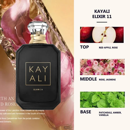 KAYALI Elixir 11 perfume bottle in matte black glass with crystal cap by Silcy Skin unisex on Tampa Home & Garden Store