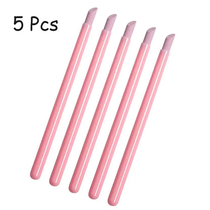 Nail art quartz grinding pens 5 pcs pink Silcy Skin manicure tools on Tampa Home and Garden Store