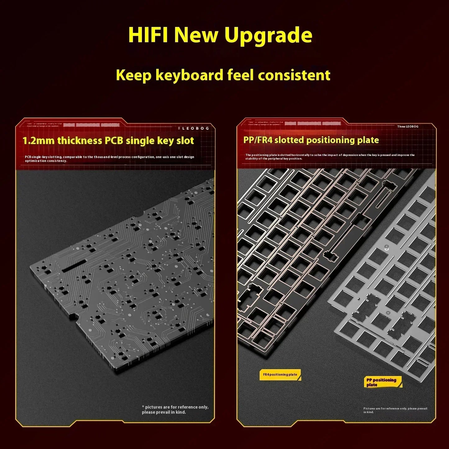 Leobog Hi75C keyboard kit: 1.2mm PCB with single key slot and PP/FR4 plate, aluminum-look build on Tampa Home & Garden Store