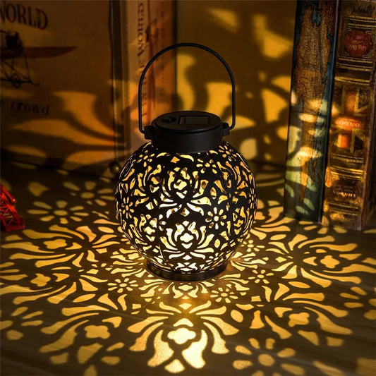 Outdoor Solar Garden Hanging Iron Art LED Light Waterproof Landscape Projection - Tampa Home & Garden Store