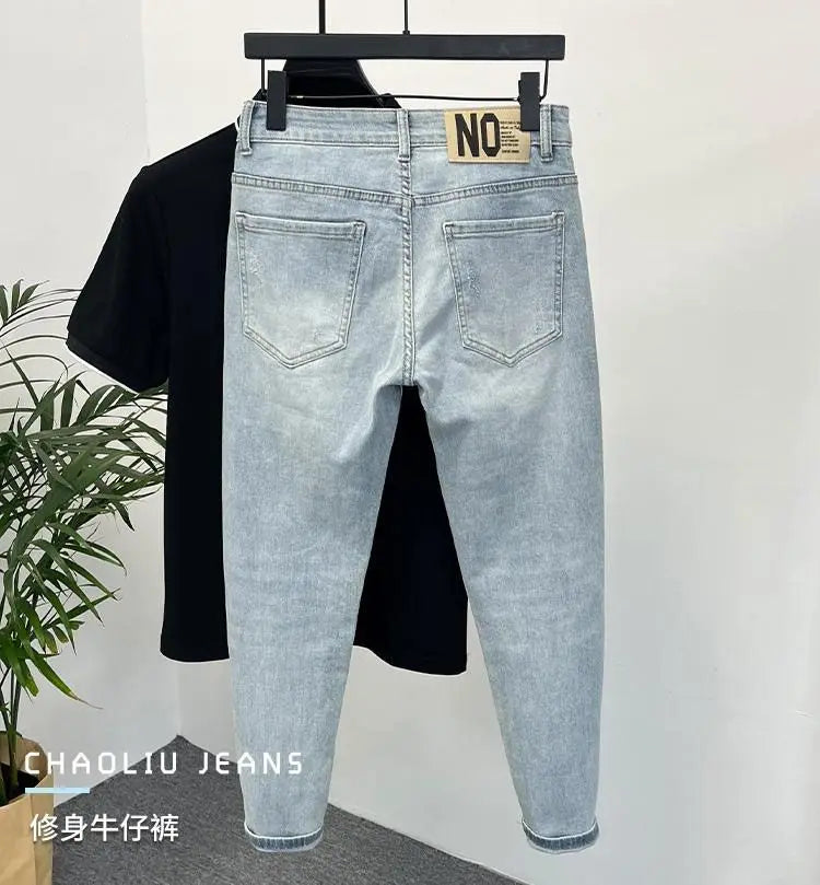 Men Skinny Jeans UpTrend Deals light denim, slim fit, back pockets on Tampa Home & Garden Store