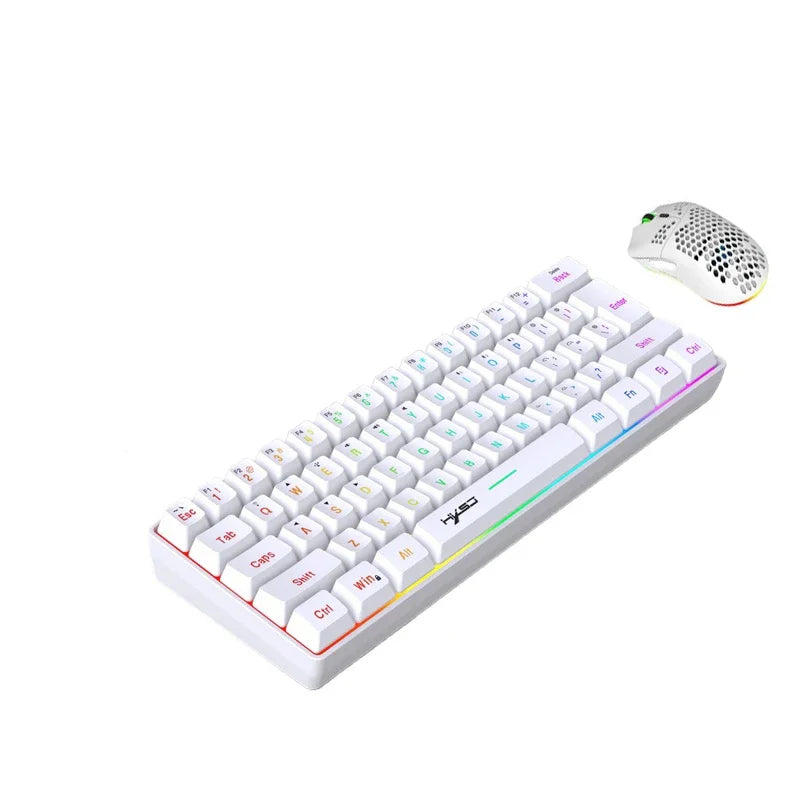 FLIPSTYLEZLLC wireless keyboard and mouse, white 60% compact RGB backlit, 2.4GHz PC gaming duo on Tampa Home & Garden Store