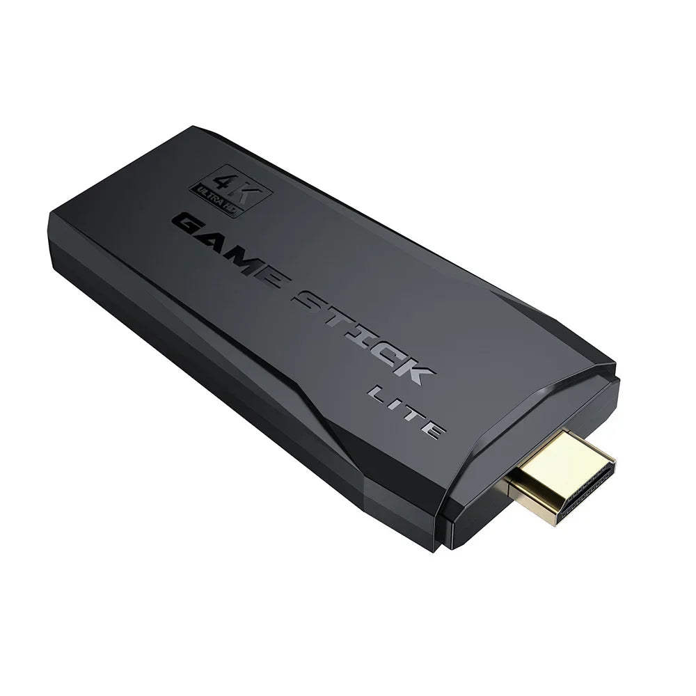 Game Start Lite retro game console dongle, black with HDMI connector and 4K Ultra HD logo on Tampa Home & Garden Store