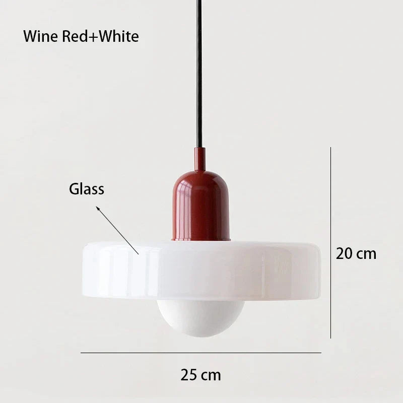 Nordic Bauhaus Glass Chandelier – Retro Dining Room Pendant Light for Living Room